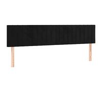vidaXL Cabecero con Luces LED Cabecero de Cama Cabezal Tapizado para Cama de Matrimonio Mueble Dormitorio Interior Terciopelo Negro 180x5x78/88 cm