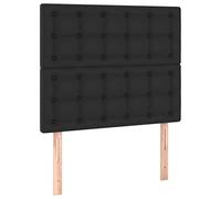 vidaXL Cabecero con Luces LED Cuero sintético Negro 90x5x118/128 cm