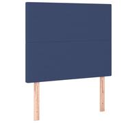 Vidaxl cabecero con luces led tela azul 100x5x118/128 cm