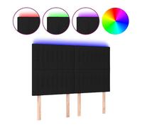 vidaXL Cabecero LED, color , 144 x 5 x 118/128 cm, tela