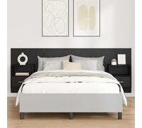 vidaXL Cabecero con Mueble 3 uds. Roble Negro Madera de ingeniería