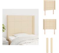 vidaXL Cabecero con orejas, color crema, 83x16x118/128 cm, tela – Cabecero y pie de cama