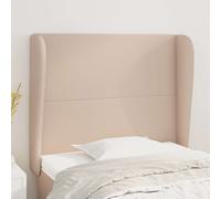 vidaXL Cabecero con orejas cuero sintético capuchino 83x23x118/128 cm