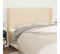 vidaXL Cabecero con orejas de tela color crema 183x23x118/128 cm