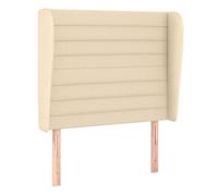 Vidaxl cabecero con orejas de tela color crema 83x23x118/128 cm