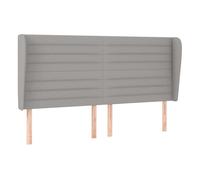 Vidaxl cabecero con orejas de tela gris claro 203x23x118/128 cm