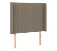vidaXL Cabecero con orejas de tela gris taupe 93x16x118/128 cm