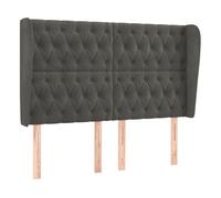 Vidaxl cabecero con orejas de terciopelo gris oscuro 163x23x118/128 cm