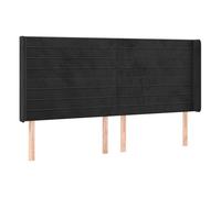 Vidaxl cabecero con orejas de terciopelo negro 163x16x118/128 cm