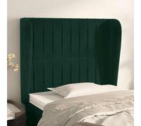 Vidaxl cabecero con orejas de terciopelo verde oscuro 93x23x118/128 cm