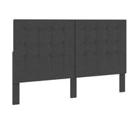Vidaxl cabecero copetudo de tela gris oscuro 180x200 cm