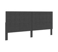 Vidaxl cabecero copetudo de tela gris oscuro 200x200 cm
