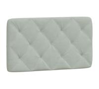 vidaXL Cabecero de Cama Acolchado de Terciopelo Gris Claro 90 cm, Cojines de Almohada Colgante