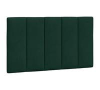 vidaXL Cabecero de Cama Acolchado Hanko, Cabezal Tapizado de Cojín Almohada, Cabecera Colgante, Mueble para Dormitorio, Terciopelo Verde Oscuro 90 cm