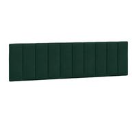vidaXL Cabecero de cama acolchado Hanko – Tapizado y colgante en terciopelo verde oscuro 180 cm