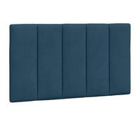 vidaXL Cabecero de Cama Acolchado Hanko, Cabezal Tapizado de Cojín Almohada, Cabecera Colgante, Mueble para Dormitorio, Terciopelo Azul 80 cm