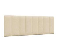 vidaXL Cabecero de cama acolchado Hanko tela crema 140 cm