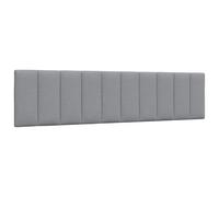 vidaXL Cabecero de Cama Acolchado Hanko Tela Gris Claro 200 cm