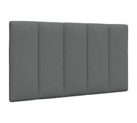 vidaXL Cabecero de cama acolchado Hanko tela gris oscuro 90 cm