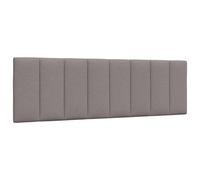 vidaXL Cabecero de cama acolchado Hanko tela gris taupé 160 cm