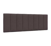 vidaXL Cabecero de Cama Acolchado Hanko Tela marrón Oscuro 140 cm