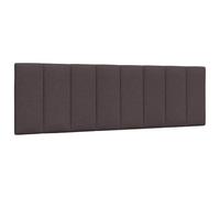 vidaXL Cabecero de cama acolchado Hanko tela marrón oscuro 160 cm