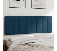 vidaXL Cabecero de Cama Acolchado Hanko, Cabezal Tapizado de Cojín Almohada, Cabecera Colgante, Mueble para Dormitorio, Terciopelo Azul 140 cm