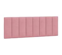 vidaXL Cabecero de cama acolchado Hanko terciopelo rosa 140 cm
