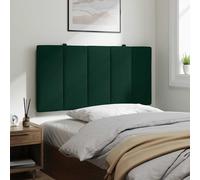 vidaXL Cabecero de cama acolchado Hanko terciopelo verde oscuro 100 cm