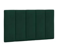 vidaXL Cabecero de Cama Hanko – Acolchado Tapizado, Cabecera Colgante Terciopelo Verde Oscuro 80 cm
