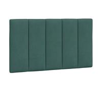 vidaXL Cabecero de Cama Hanko – Acolchado Tapizado, Cabecera Colgante Terciopelo Verde Oscuro 80 cm