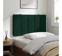 vidaXL Cabecero de cama acolchado Hanko terciopelo verde oscuro 80 cm
