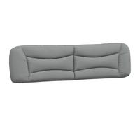vidaXL Cabecero de cama Hvar acolchado tela gris claro 200 cm