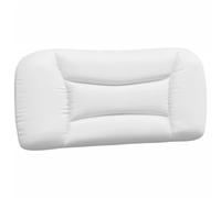 vidaXL Cabecero de Cama Acolchado Hvar, Cabezal Tapizado de Cojín Almohada, Cabecera Colgante, Mueble para Dormitorio, Cuero Sintético Blanco 90 cm