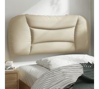 vidaXL Cabecero de Cama Acolchado Hvar, Cabezal Tapizado de Cojín Almohada, Cabecera Colgante, Mueble para Dormitorio Hogar, Tela Crema 80 cm