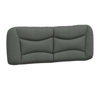 vidaXL Cabecero de cama acolchado Hvar – Cabecera decorativa para somier, tela gris oscuro 120 cm