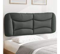vidaXL Cabecero de cama acolchado Hvar tela gris oscuro 120 cm