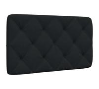 vidaXL Cabecero de cama acolchado tela negro 90 cm