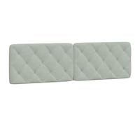 vidaXL Cabecero de Cama Acolchado Terciopelo Gris Claro 180 cm, Cojines de cabecero, cabecero de cojín, cabecero de Almohada Colgante