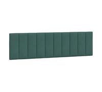 vidaXL Cabecero de cama acolchado Hanko – Tapizado y colgante en terciopelo verde oscuro 180 cm