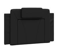 vidaXL Cabecero de Cama Acolchado Viana, Cabezal Tapizado de Cojín Almohada, Cabecera Colgante, Mueble para Dormitorio, Cuero Sintético Negro 80 cm