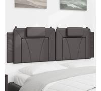 vidaXL Cabecero de cama acolchado Viana cuero sintético gris 160 cm