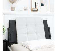 vidaXL Cabecero de cama acolchado Zadar cuero sintético blanco y negro 90 cm