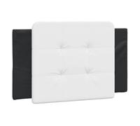Vidaxl cabecero de cama acolchado zadar cuero sintético blanco y negro 90 cm