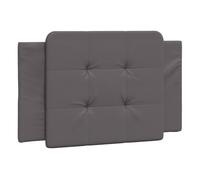 vidaXL Cabecero de cama Zadar – Acolchado, cuero sintético gris 80 cm
