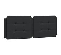vidaXL Cabecero de cama acolchado Zadar cuero sintético negro 120 cm