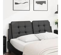 vidaXL Cabecero de cama acolchado Zadar cuero sintético negro 120 cm