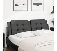 vidaXL Cabecero de cama acolchado Zadar cuero sintético negro 160 cm