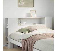 vidaXL Cabecero de cama con almacenaje, madera maciza pino blanco 160 cm