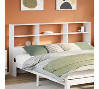 vidaXL Cabecero de cama almacenaje madera maciza pino blanco 180 cm